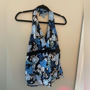 Floral Halter Tankini Top